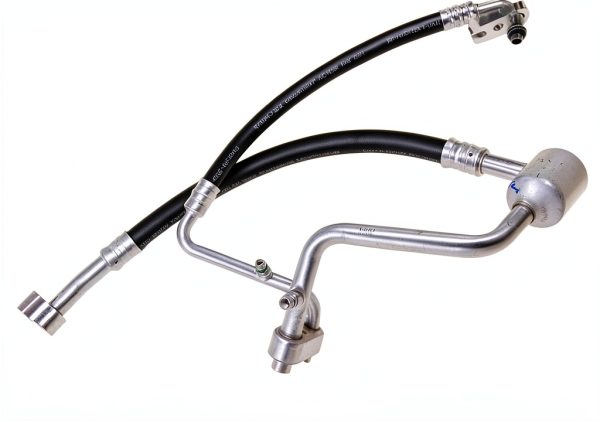 YINAVAGAD Air Conditioning Suction Hoses Silver Aluminum-4