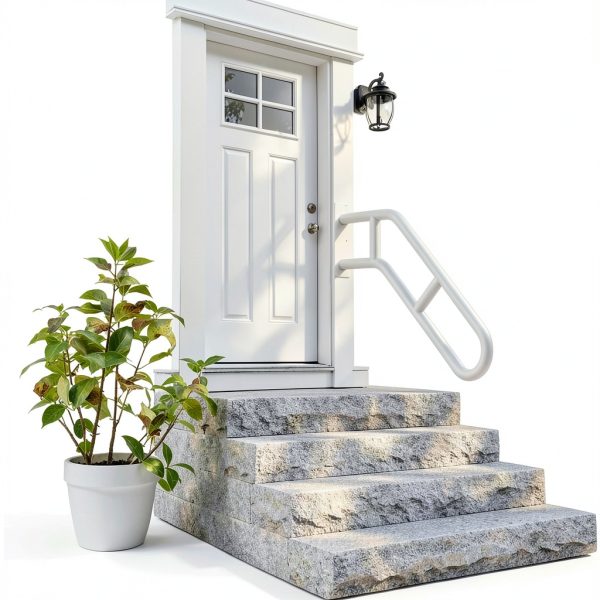 Stair Handrails Bent U-Shaped 27" Black Handrail for Steps Ironlux-7