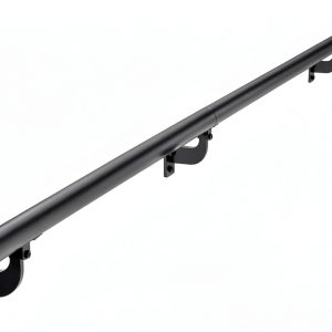 Wall Mounted Stair Handrail VEVOR 10ft Black Galvanized Aluminum Rail-0