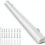 Solid Wood Stair Handrail ACQUAN 3FT White Non Slip Wall Mounted-0