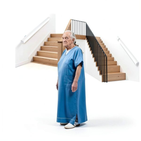 Solid Wood Stair Handrail ACQUAN 3FT White Non Slip Wall Mounted-7