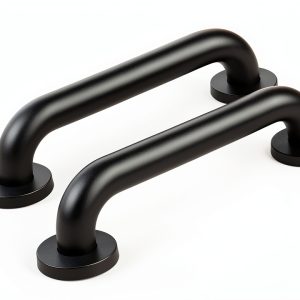 12 Inch Black 304 Steel Handrail SLYLINRY Anti‑Slip Grab Bars (2 Pack)-0
