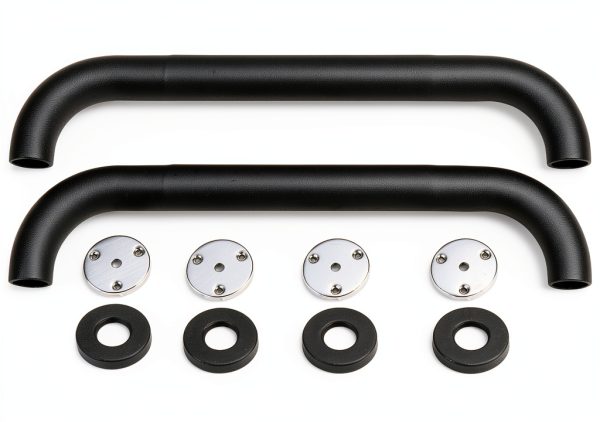 12 Inch Black 304 Steel Handrail SLYLINRY Anti‑Slip Grab Bars (2 Pack)-5