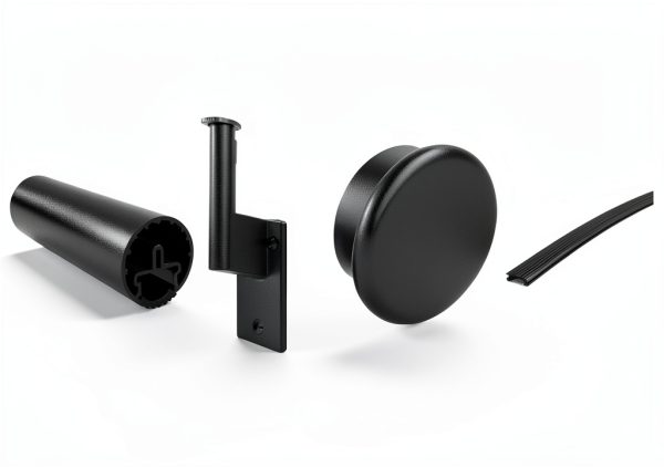 Promenaid 5ft Flush Handrail Kit Black Indoor/Outdoor Pivot Brackets-1