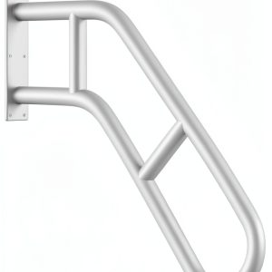 Stair Handrails Bent U-Shaped 27" Black Handrail for Steps Ironlux-0