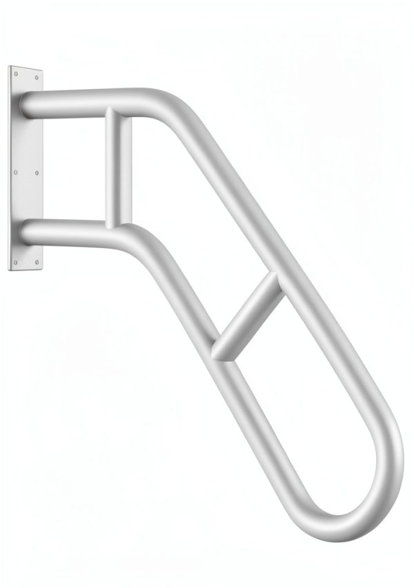 Stair Handrails Bent U-Shaped 27" Black Handrail for Steps Ironlux-0