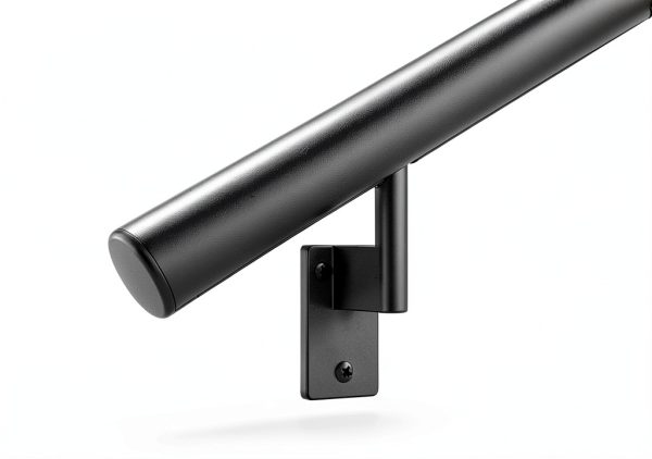 Promenaid 5ft Flush Handrail Kit Black Indoor/Outdoor Pivot Brackets-0