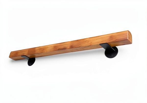 Wooden Stair Handrail JuneFanwei Burlywood 3‑5 FT Sturdy Wall‑Mount-1