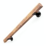 Wooden Stair Handrail JuneFanwei Burlywood 3‑5 FT Sturdy Wall‑Mount-0