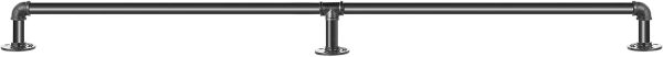 VEVOR Pipe Stair Handrail 6FT Industrial Steel with Wall Mount Support-9