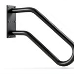 Hand Rails for Outdoor 1-2 Steps, Indoor Stairs, Bathroom, Wall Mount Non-Slip U-Shape Stair Hand Railing Black 1 Pack-0