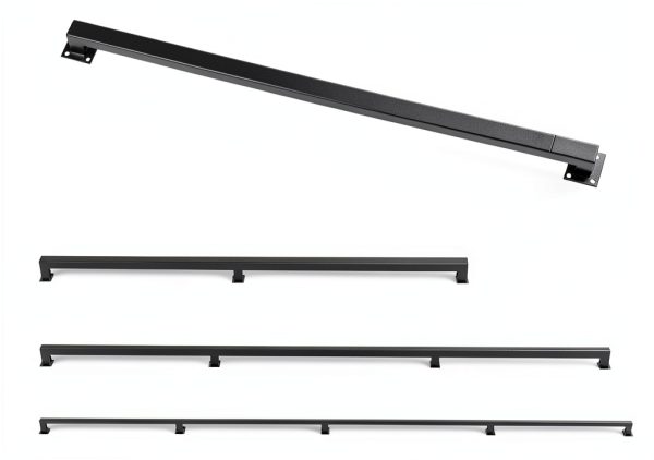 8FT Stair Railings Indoor, Black Iron Railings for Stairs, Industrial Handrail Wall Mounted, Hand Railing for Stairs Indoor 500lbs Load Capacity, Sturdy Stair Railing for Loft Porch Deck, 3 Sections-2
